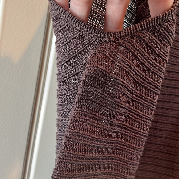 PERUVIAN connection dark chocolate brown tank tunic beautiful boho neutral LG - Picture 12 of 17